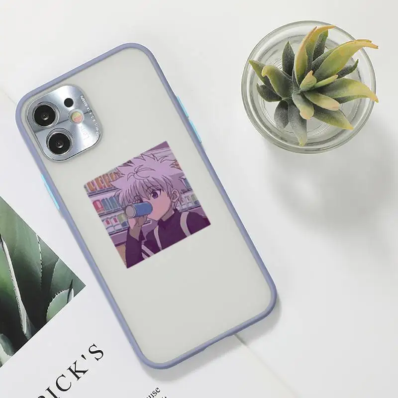 

Anime Hunter x Hunters Phone Case For iPhone 12 11 Mini Pro XR XS Max 7 8 Plus X Matte transparent Gray Back Cover