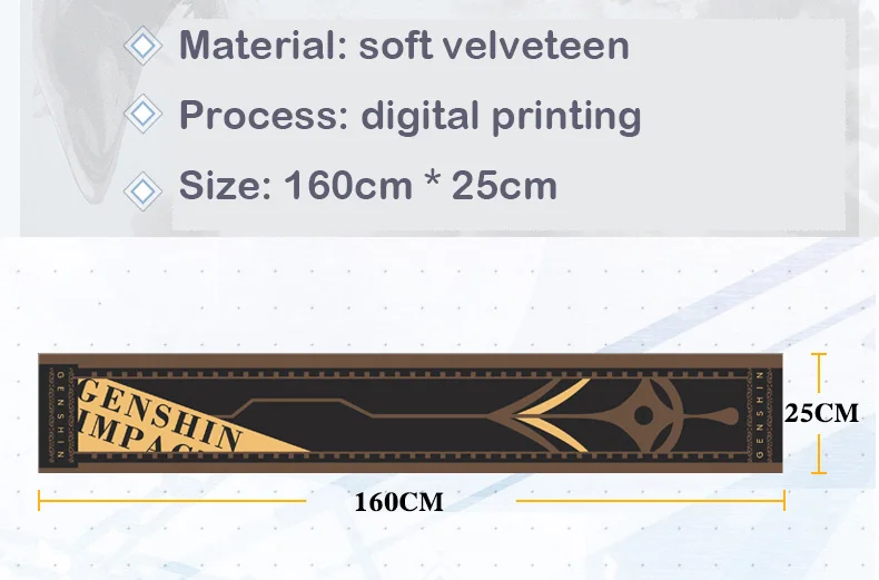 

Genshin Impact Traveler Paimon Kong Lumine Plus Length Keep Warm Cosplay Scarf Winter Neckerchief 160cm*25cm In Stock