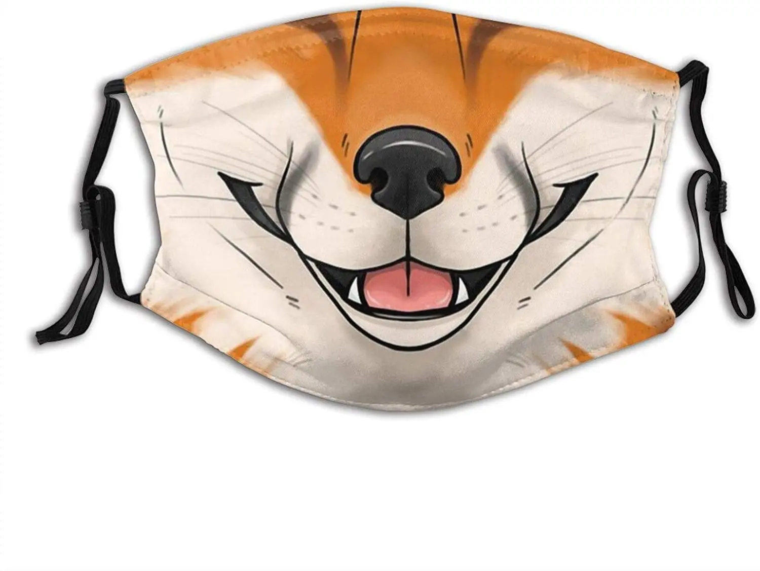 

Cartoon Fox Mouth Teeth Cute Face Mask Dustproof Scarf Breathable Reusable Adjustable Washable Bandana For Adults And Children