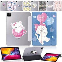 flip tablet case for apple ipad pro 11 2018 2020 2021pro 9 7 2015pro 10 5 2017 cartoon pu leather tri fold stand cover