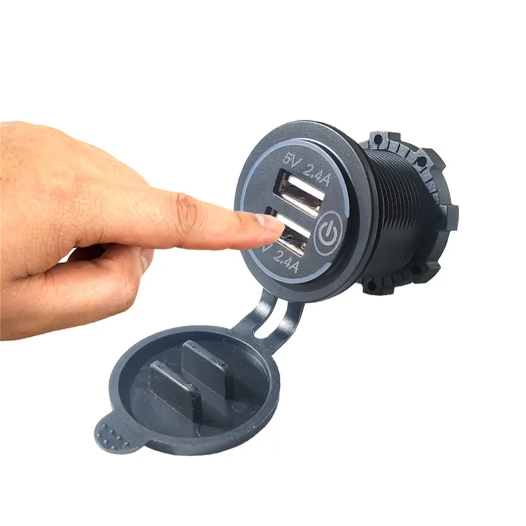 Розетка для автомобильного зарядного устройства 4 8a с двумя USB портами