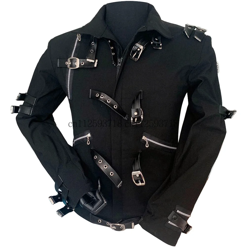 Michael Jackson MJ Жакет джинсовый Майкл плохой для концерта с заклепками в стиле панк