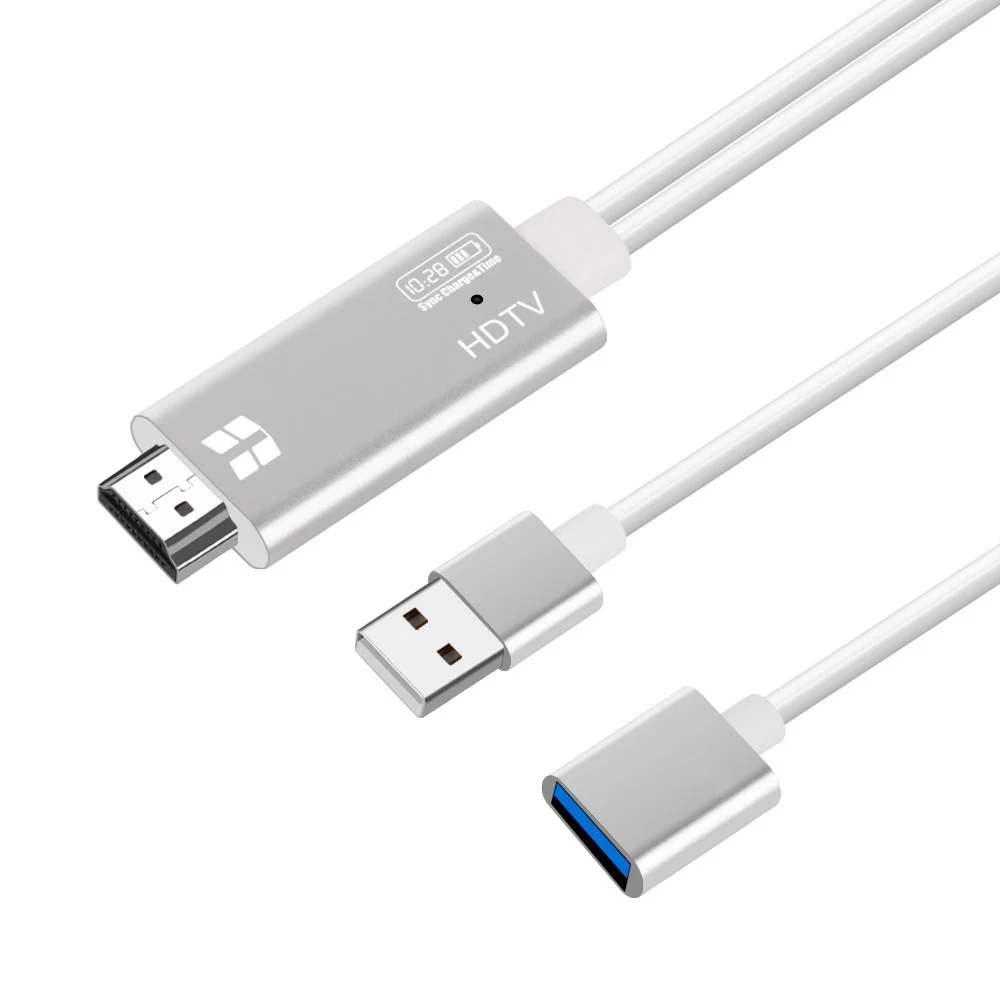 USB цифровой AV HDMI кабель адаптер ТВ проектор Plug And Play Экранирование зеркалирование