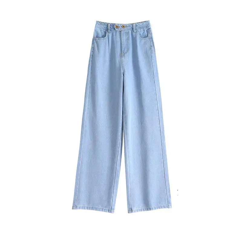 

Blue Jeans Womens Autumn Winter 2020 New High Waist Straight Tube Loose Wide Leg Pants women slim Harem Pants Blue Jeans Mujer