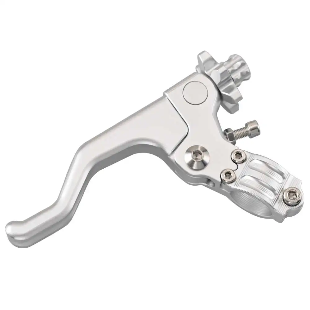

Silver CNC Clutch Brake Lever Short Stunt Handlebar Lever Universal For Harley Triumph Suzuki Yamaha Cable Clutch Brake Bikes
