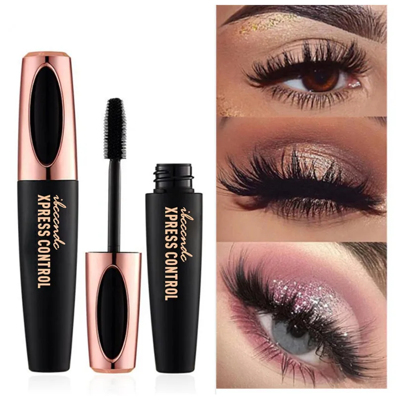

4D Silk Fiber Mascara Natural Waterproof Eyelash Mascara Thickening Mascara No Lumps No Smudging Lasting all day