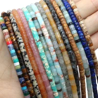 2x4mm turquoises agates jades spacer flat round natural stone loose beads for jewelry making diy bracelet necklace earrings