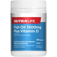 free shipping nutra life deep sea fish oil vd 1500 mg 180 capsules