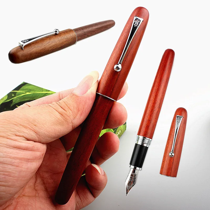 

JINHAO 9035 Fountain Pen Wooden Ink Pen Converter Filler Stationery Office School Supplies Writing Pens Gift