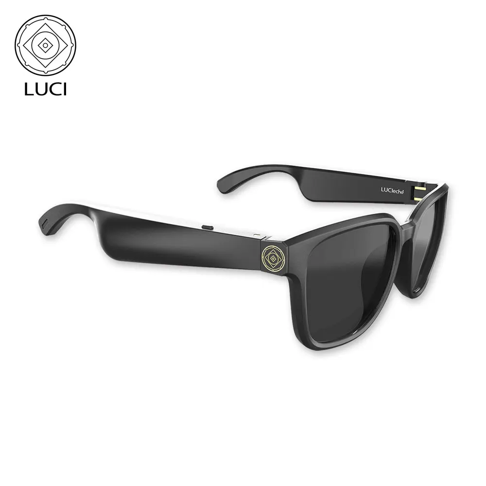 구매 LUCI-무선 스테레오 이어폰, 블루투스 5.0 오디오 안경, UVA/UVB 보호 음악 선글라스, 스피커 포함, 신제품