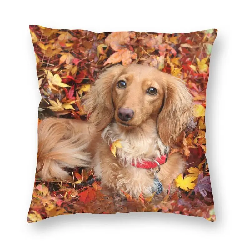 

Dachshund Dog Print Square Pillow Cover Home Decorative 3D Double-sided Sausage Wiener Badger Dogs Cushion Cover For Living Room