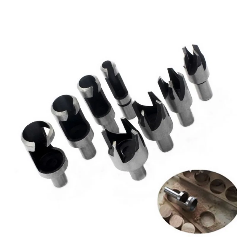 Wood Plug Hole Cutter Set Dowel Cutting Tools Saw With Shank High Carbon Steel Drill Bit New | Инструменты