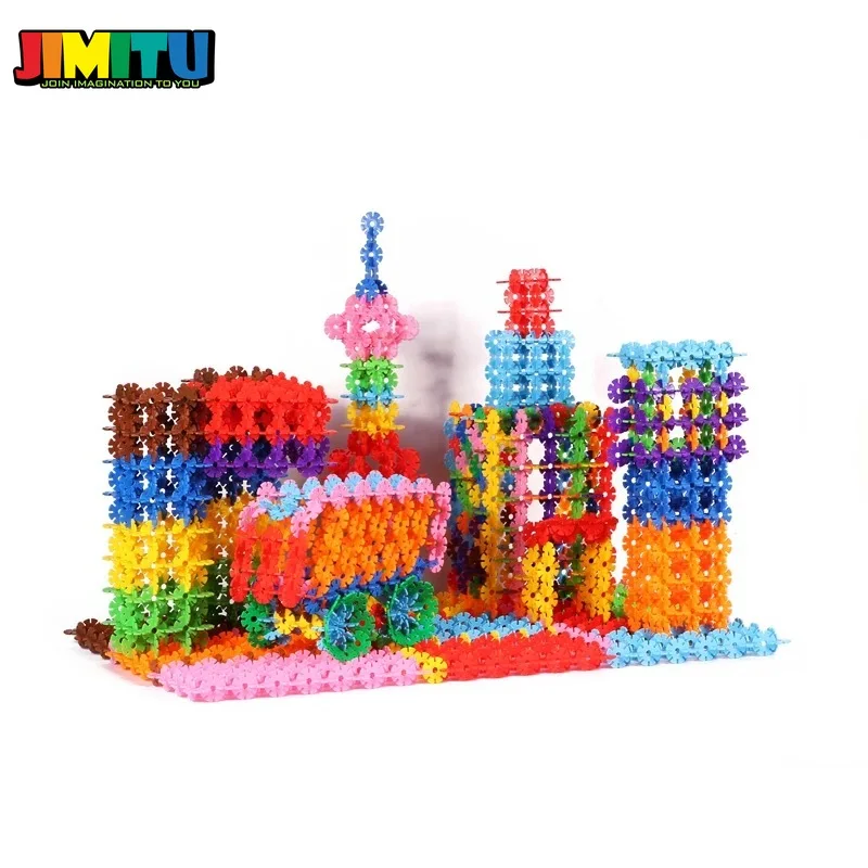 100 шт. строительные блоки снежные чешуйки игрушки Кирпичи DIY сборка Классические