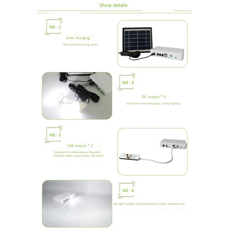 Мини Солнечная генераторная система портативный домашний генератор питания