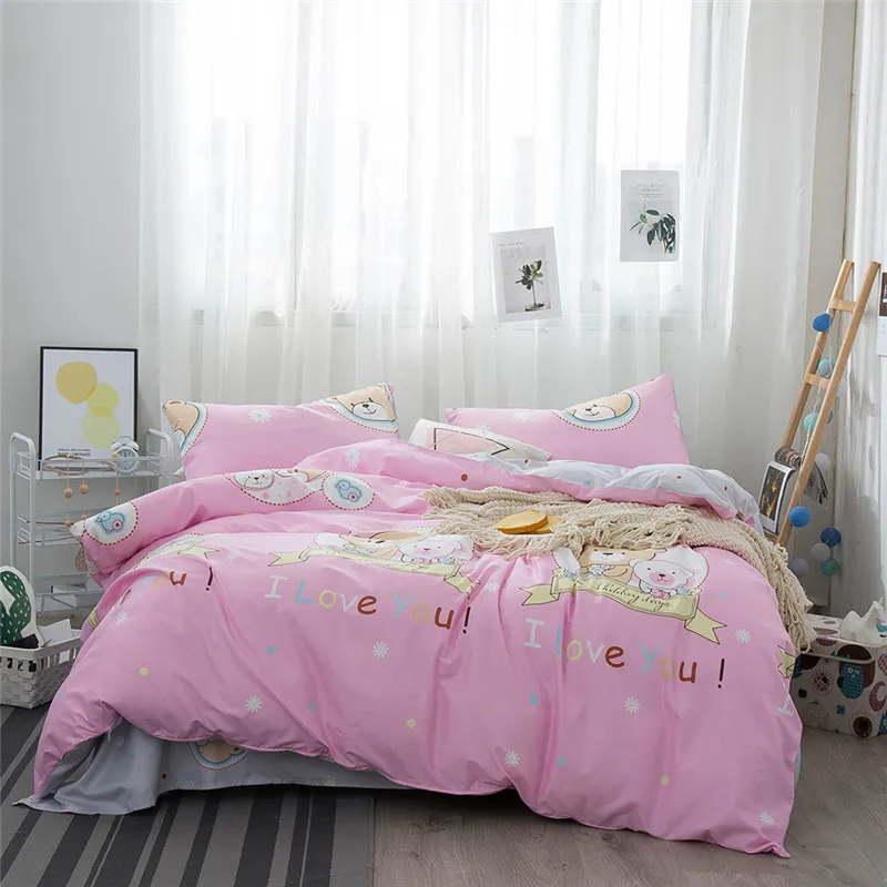 Удобные детские постельные принадлежности с рисунками из мультфильмов комплект