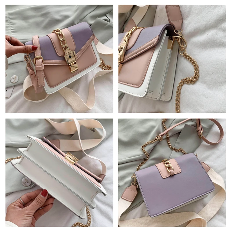 

Fashion Leather Shoulder Bag Luxury Brand Cross Body Bags for Women 2021 New Purses and Handbags Designer Chain Sac A Main Bolso