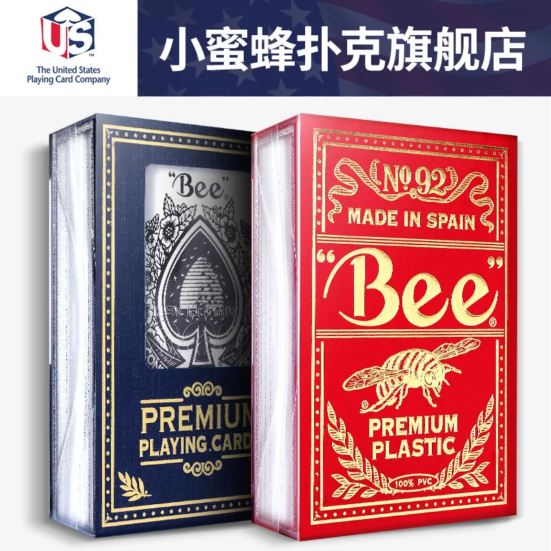 Hui qi Poker Bees Bee Игральные карты импортные двухсторонние матовые пвх мосты полностью пластиковые водонепроницаемые износостойкие