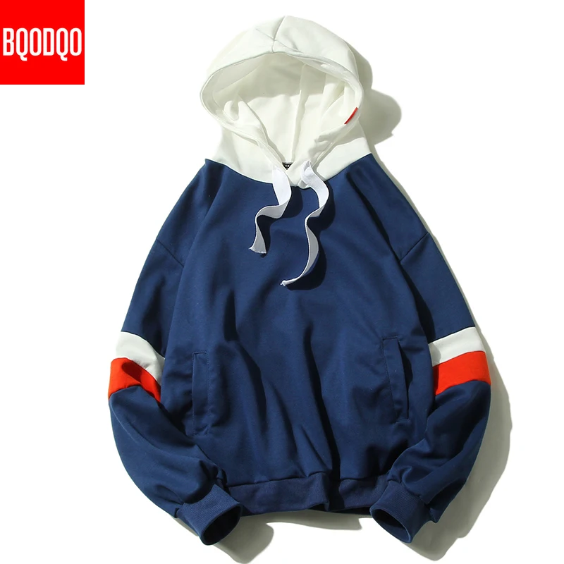 

Лоскутные Harajuku толстовки с капюшоном Мужские 5XL японский колледж Мода Хип-хоп пуловеры мужские уличные Осенние повседневные толстовки с ка...