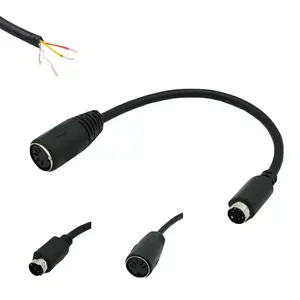 1x6Pin Mini-DIN (PS2) папа-DIN 5Pin Женский адаптер Соединительный кабель для клавиатуры 15 см