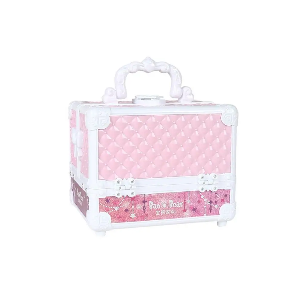 

Набор для макияжа для девочек, модные аксессуары для макияжа, портативная моющаяся настоящая косметическая игрушка принцессы с чемоданом и...