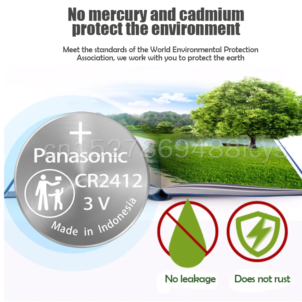 100% Оригинальный литиевый аккумулятор Panasonic CR2412 CR 2412 3 в для автомобильного
