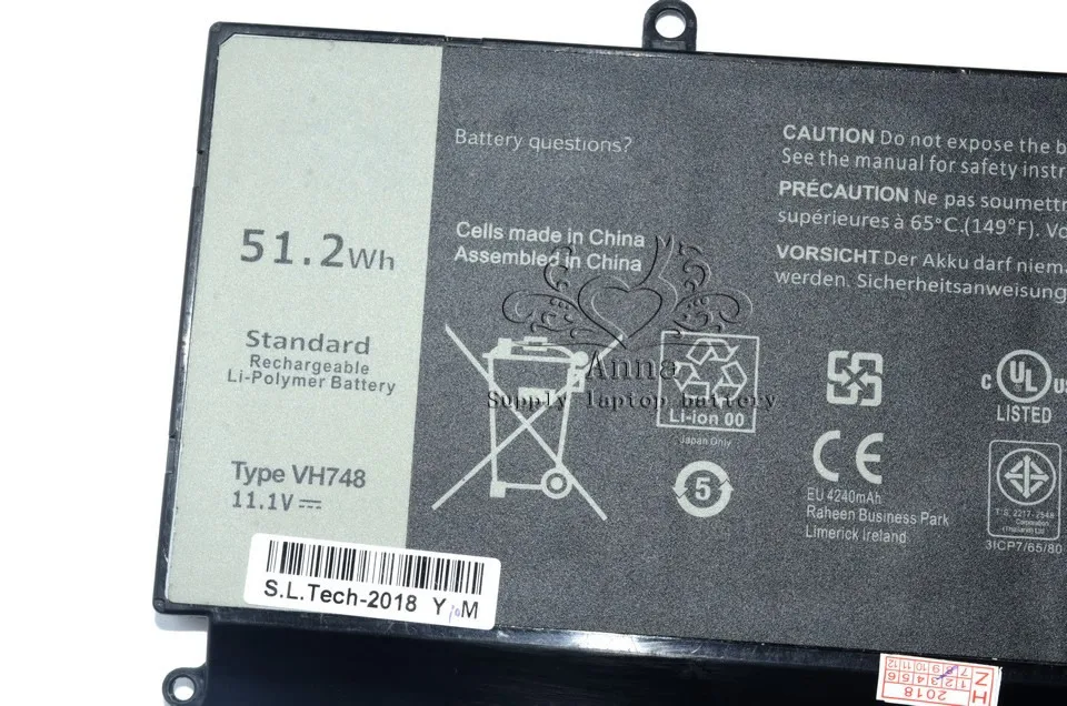 Оригинальный аккумулятор JIGU VH748 для ноутбука Dell V5560 V5460 V5470 inspiron 14 5439|battery for dell|original