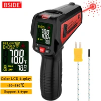 digital infrared thermometer bside btm11 ir lcd color screen temperature meter 50580 non contact laser thermometers pyrometer