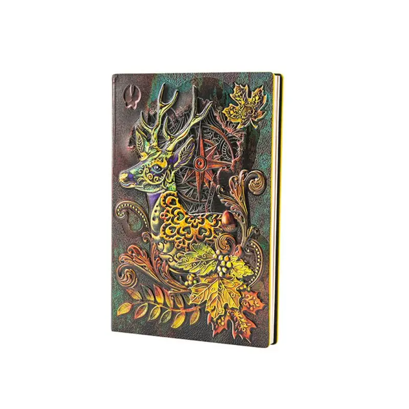 

Creative Deer Embossed A5 Leather Notebook Journal Notepad Travel Diary Planner Book School Office Supplies
