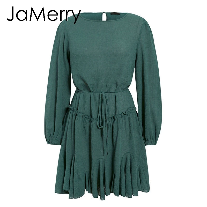 JaMerry винтажное элегантное свободное короткое вечернее платье уличная одежда с