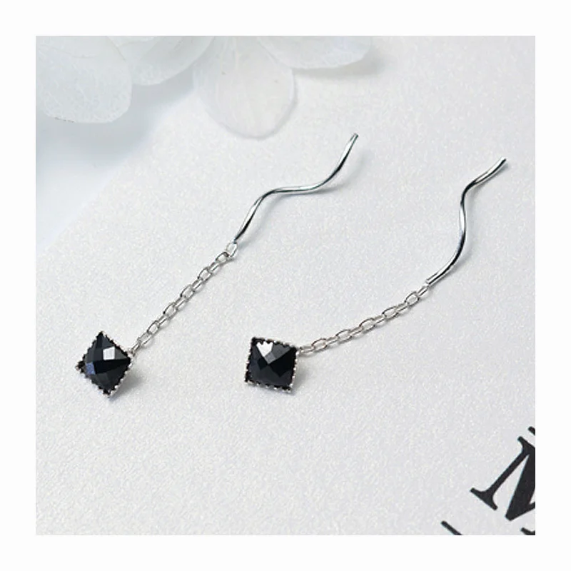 Серьги-гвоздики из серебра 100% пробы квадратные треугольные 925 см | Украшения и