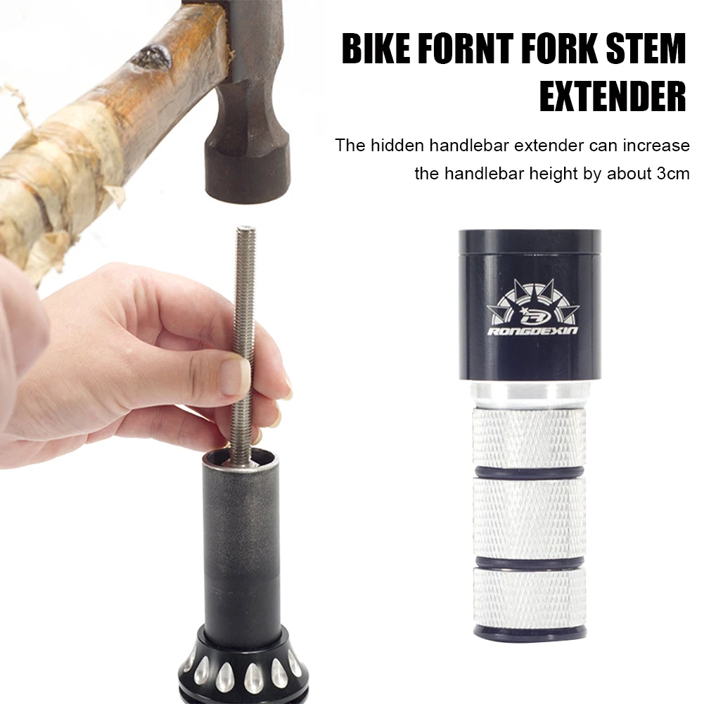 

Bike Fornt Fork Stem Extender Handlebar Riser Hidden Stem Extender Extension Adapter Road Bikes Folding Bikes Accessories