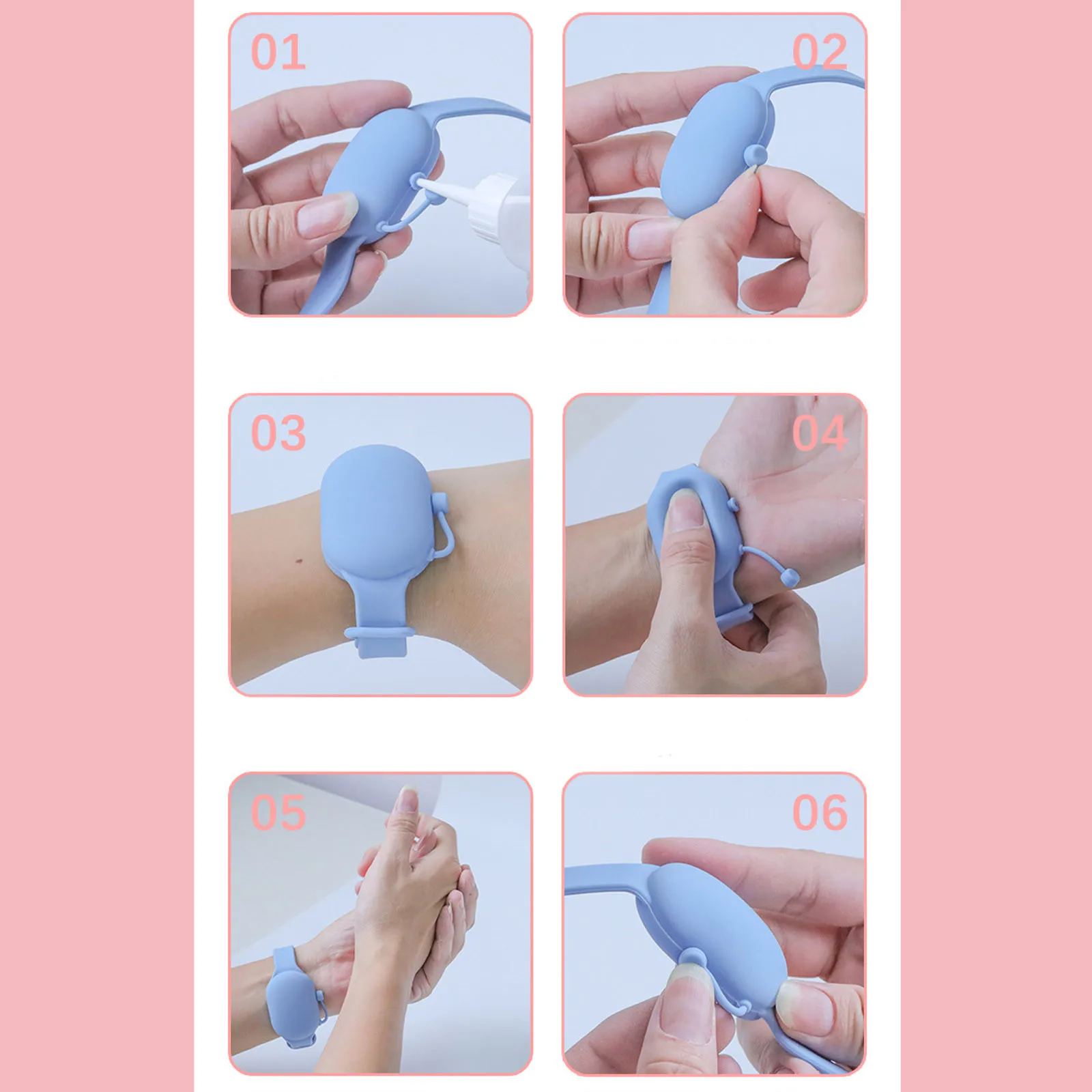 

Portable Liquid Wristband Hand Dispenser Sanitizing Bracelet Adult Children Hand Wash Wrist Support With Bottle High Quality