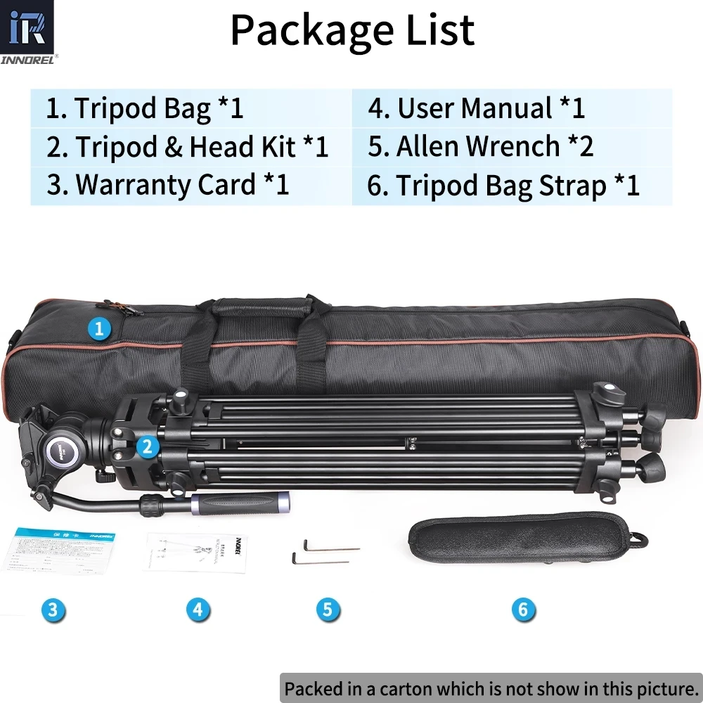 Профессиональный штатив для видеокамеры VT60 с гидравлической жидкостной