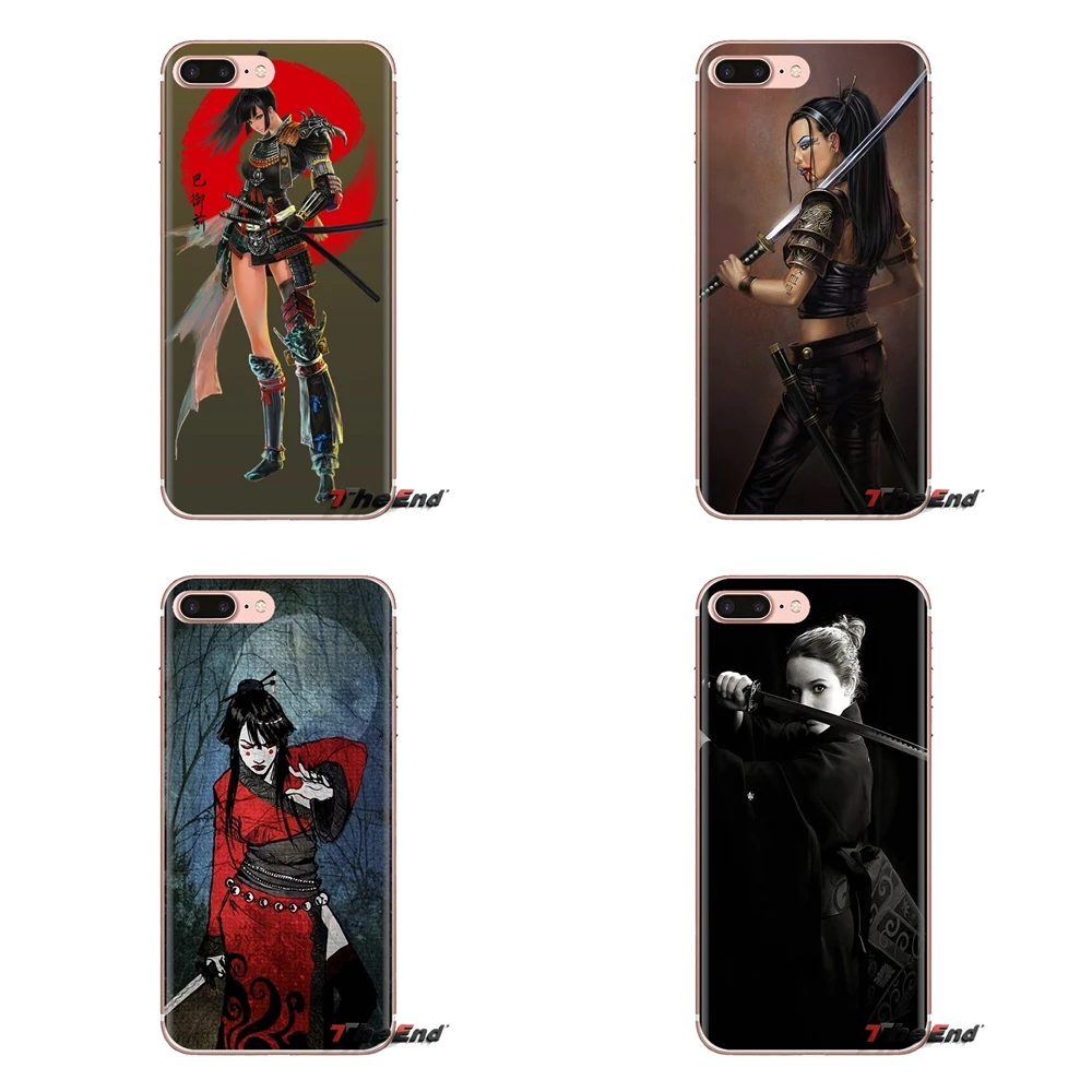 Soft Transparent Shell Covers Japan Samurai Girl For Huawei Mate Honor 4C 5C 5X 6X 7 7A 7C 8 9 10 8C 8X 20 Lite Pro |