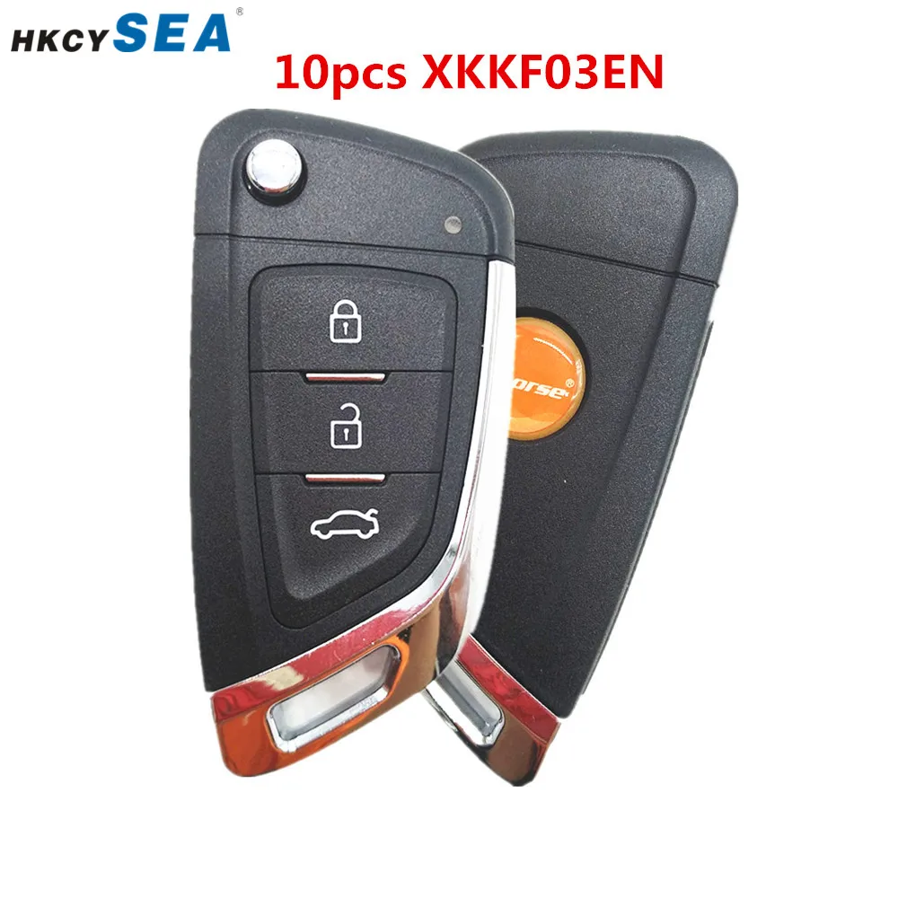 1/5/10 шт Xhorse VVDI2/VVDI ключ инструмент 3 кнопки Беспроводной/провода универсальных пультов смарт-ключ для VVDI мини ключ пожалуйста, нажмите на картинку, чтобы купить программист - Цвет: 10pcs XKKF03EN