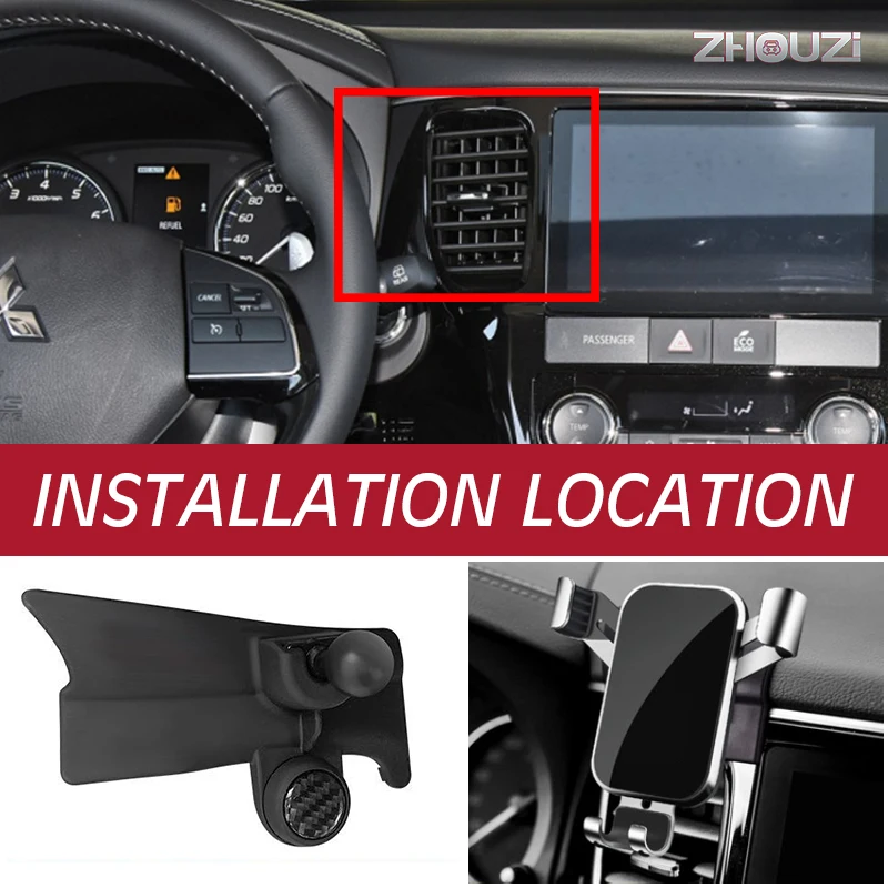 for mitsubishi outlander 2016 2020 car mobile phone holder air vent mounts stand gps gravity navigation bracket car accessories free global shipping