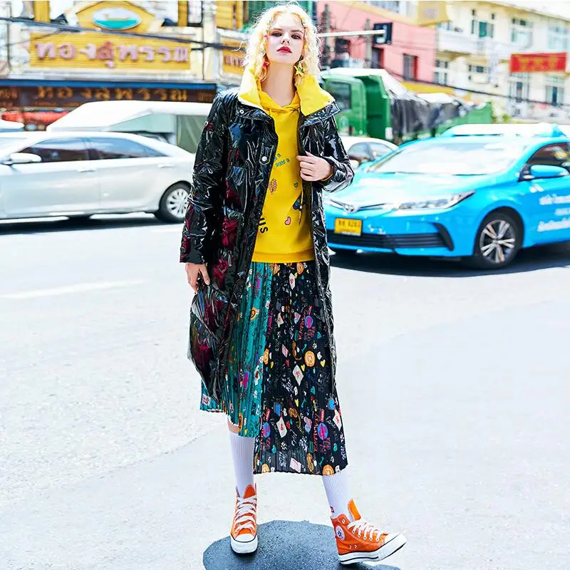 2019 зимние толстые пуховики с рисунком теплые длинные женские пальто | Женская