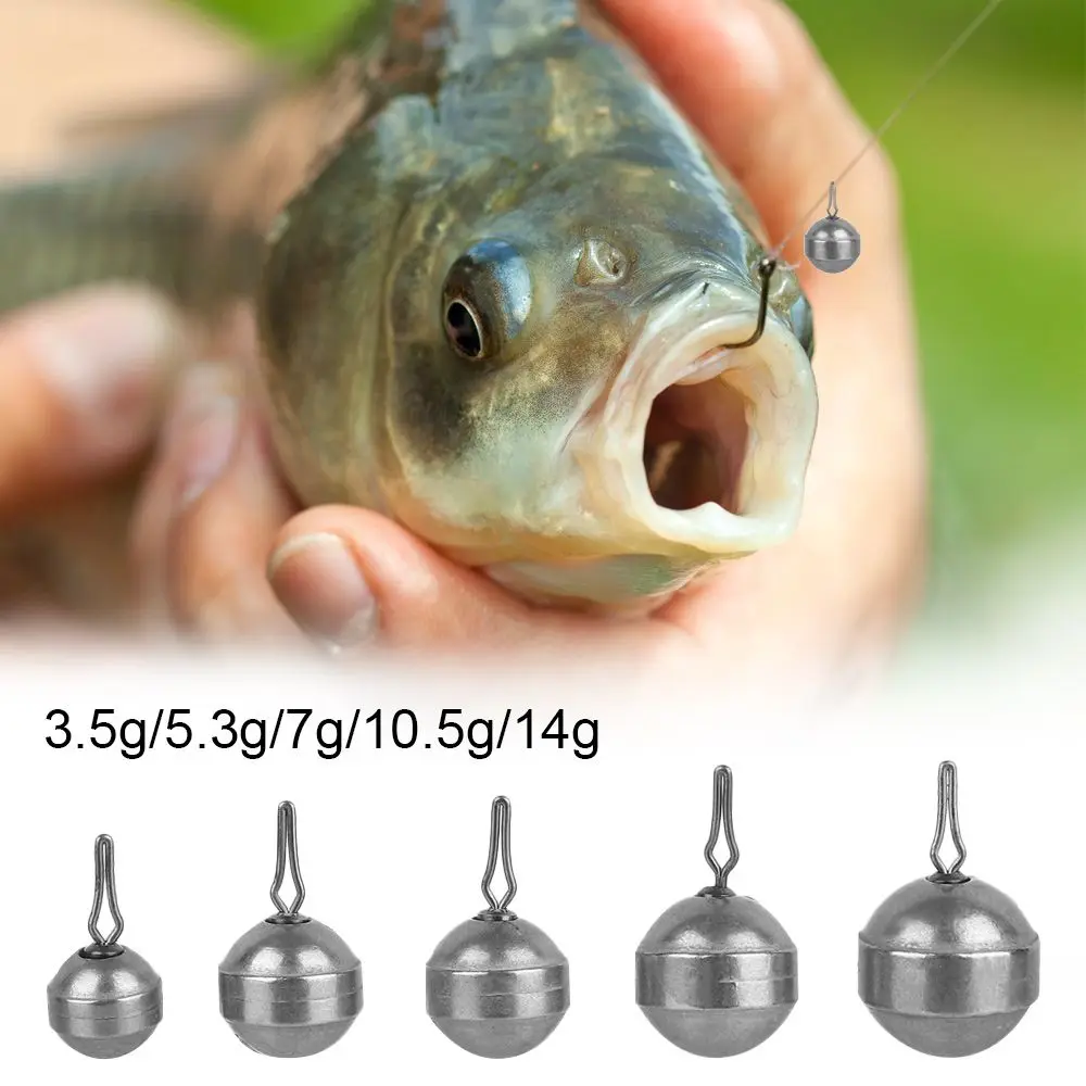 

35g-14g Tear Drop Shot Weights Hook Connector Fishing Tungsten Fall Spherical Water Drop Quick Release Casting Fishing Tackle