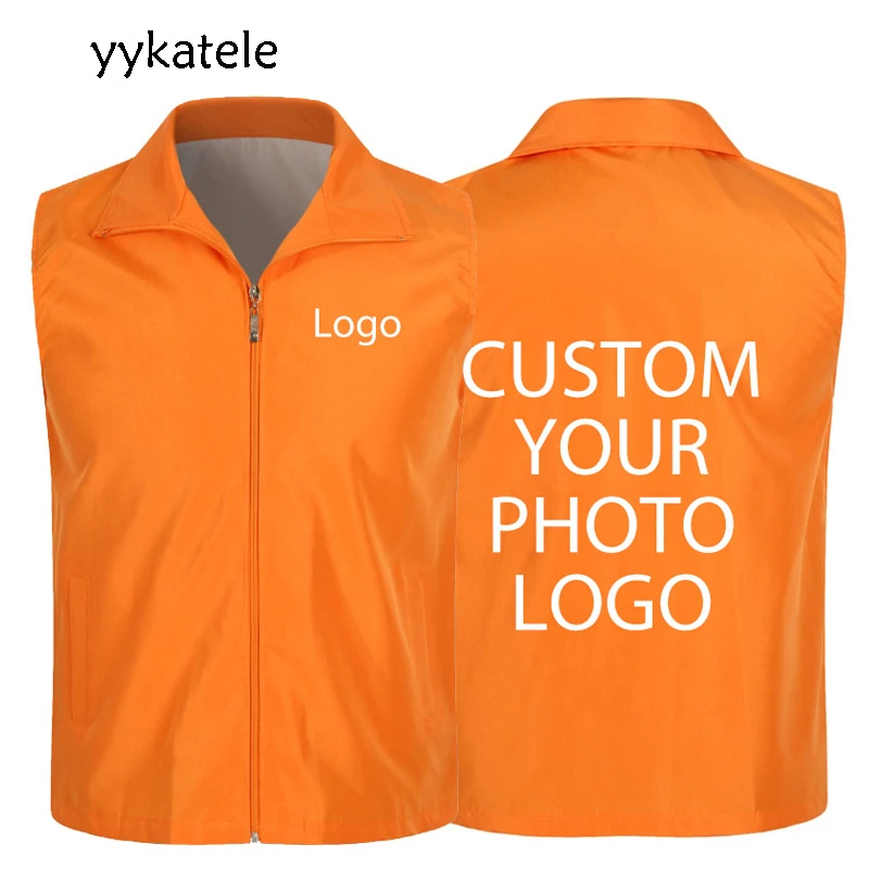 

2020 1pcs can make logo Sleeveless vest with custom printed summer advertising sports/sweat vest, vest sleeveless work clothes