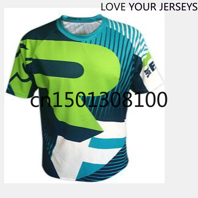 

2021 Men's moto Jersey Motocross cycling Running Clothing Off-road Moto Shirt for Male Short Sleeve jersey FXR DH MTB