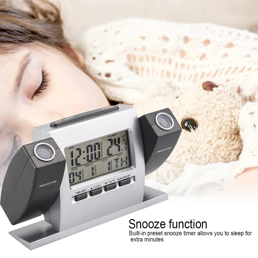 Новые креативные настольные часы с двойным проектором модные электронные