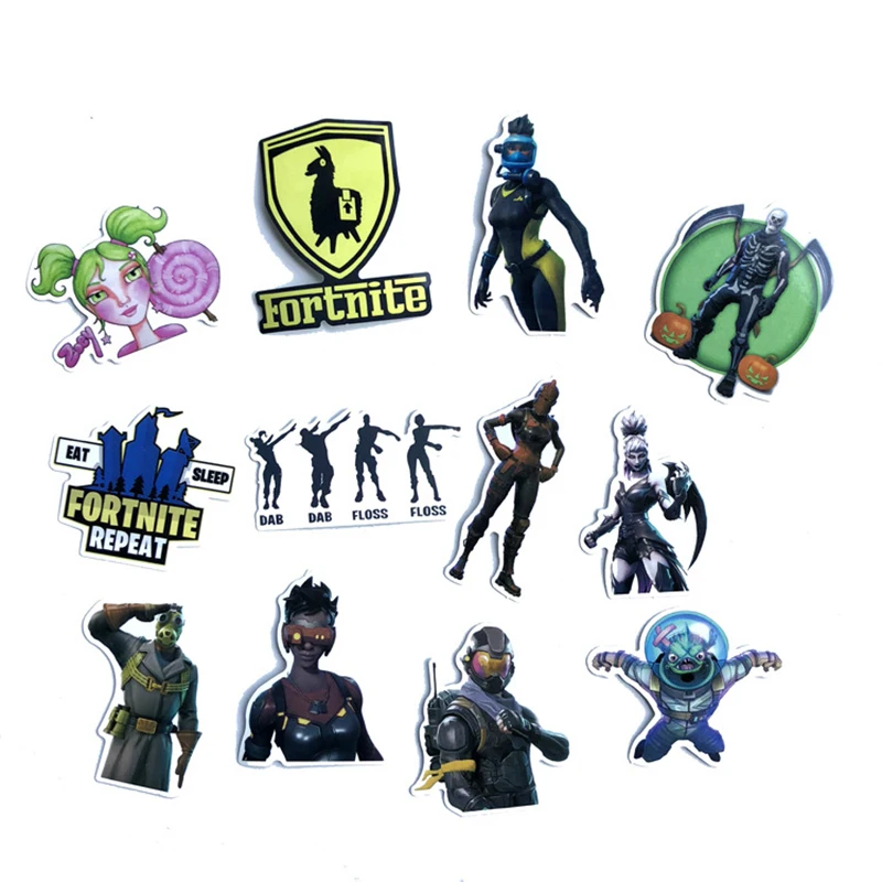 Водонепроницаемые Мультяшные наклейки Fortnite 12/38/40/50 шт. в упаковке чемодан для