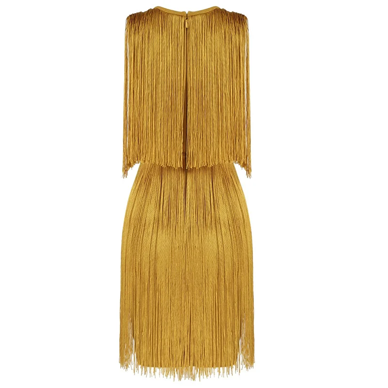 

Женское платье с кисточками, элегантное вечернее Клубное Бандажное поступление, облегающие мини-платья без рукавов, женская одежда