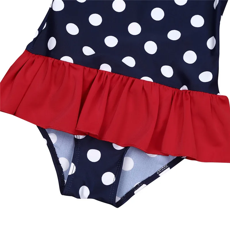 Цельный Детский купальный костюм для маленьких девочек Купальный без рукавов в