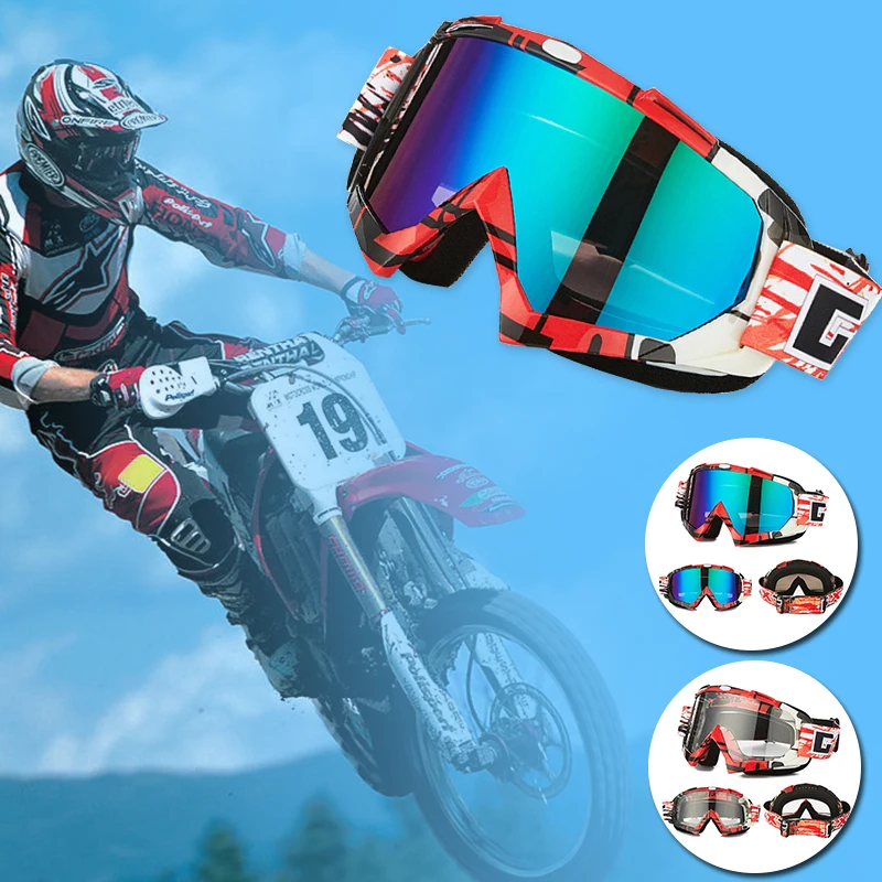

Motorcycle Windshield Goggles Sports Glasses Simple Style Motorcycle Goggles Cross-Country Outdoor PC TPU Fashion