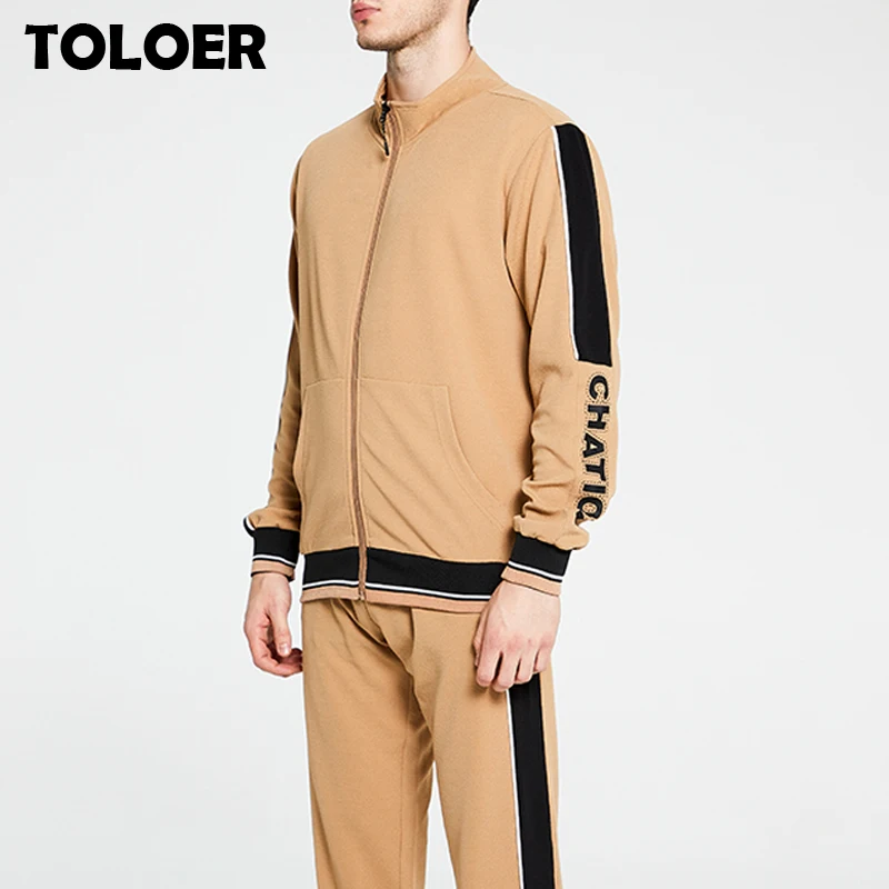 Костюм спортивный мужской из свитшота и брюк на весну/зиму | Мужская одежда