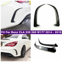 accessories rear bumper flank spoiler air vent knife cover trim fit for benz cla 220 260 w177 2014 2019 black carbon fiber