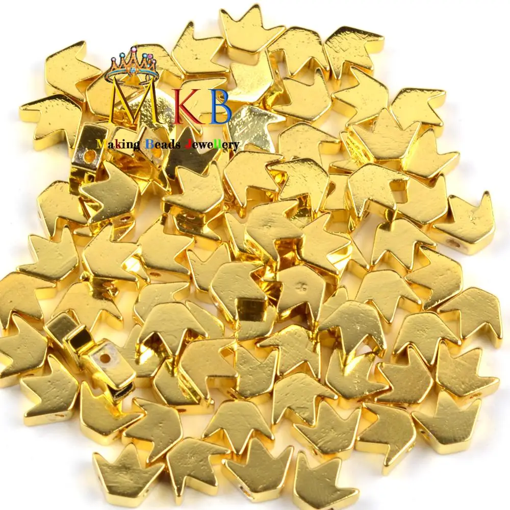 Бусины из натурального камня позолоченные гематит корона свободные бусины для