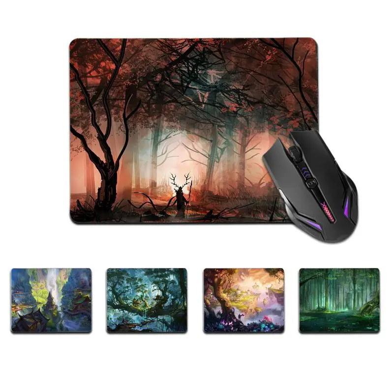 

FHNBLJ Top Quality Fantasy Forest Landscape Office Mice Gamer Soft Mouse Pad Top Selling Wholesale Gaming Pad mouse