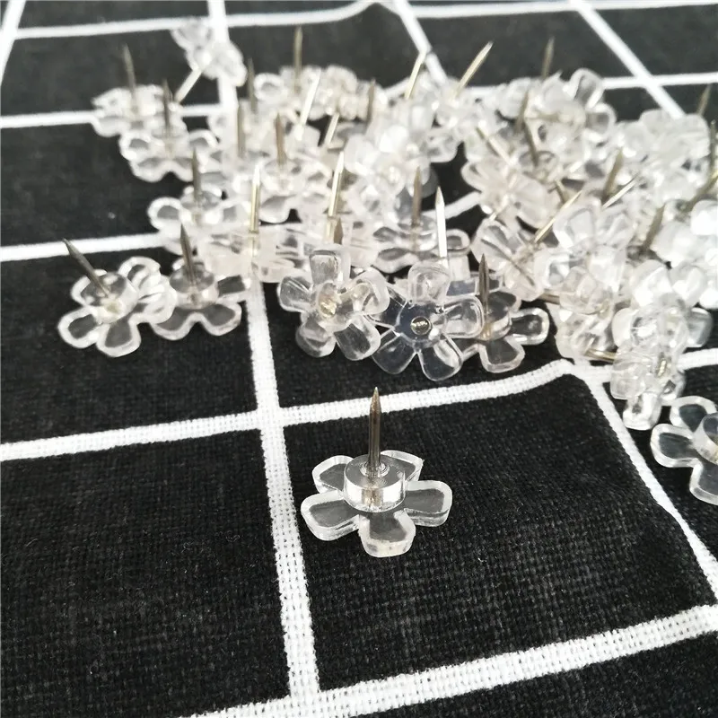 100 шт. прозрачные цветочные украшения штифты канцелярские карты для большого
